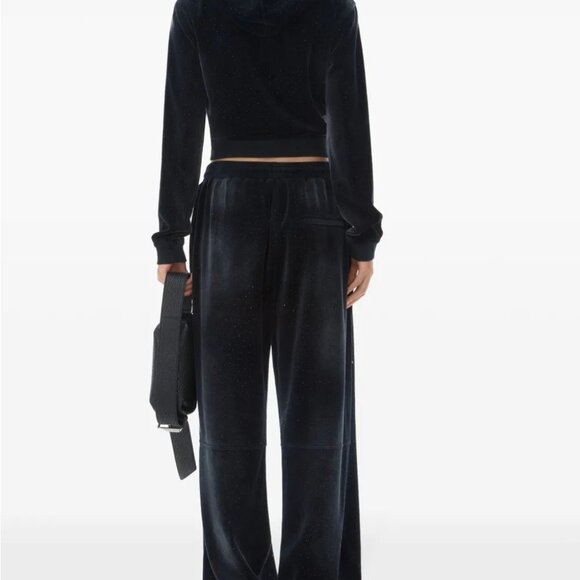 Alexander Wang T Rhinestone Embellished Track Pants in Black - Picture 4 of 6